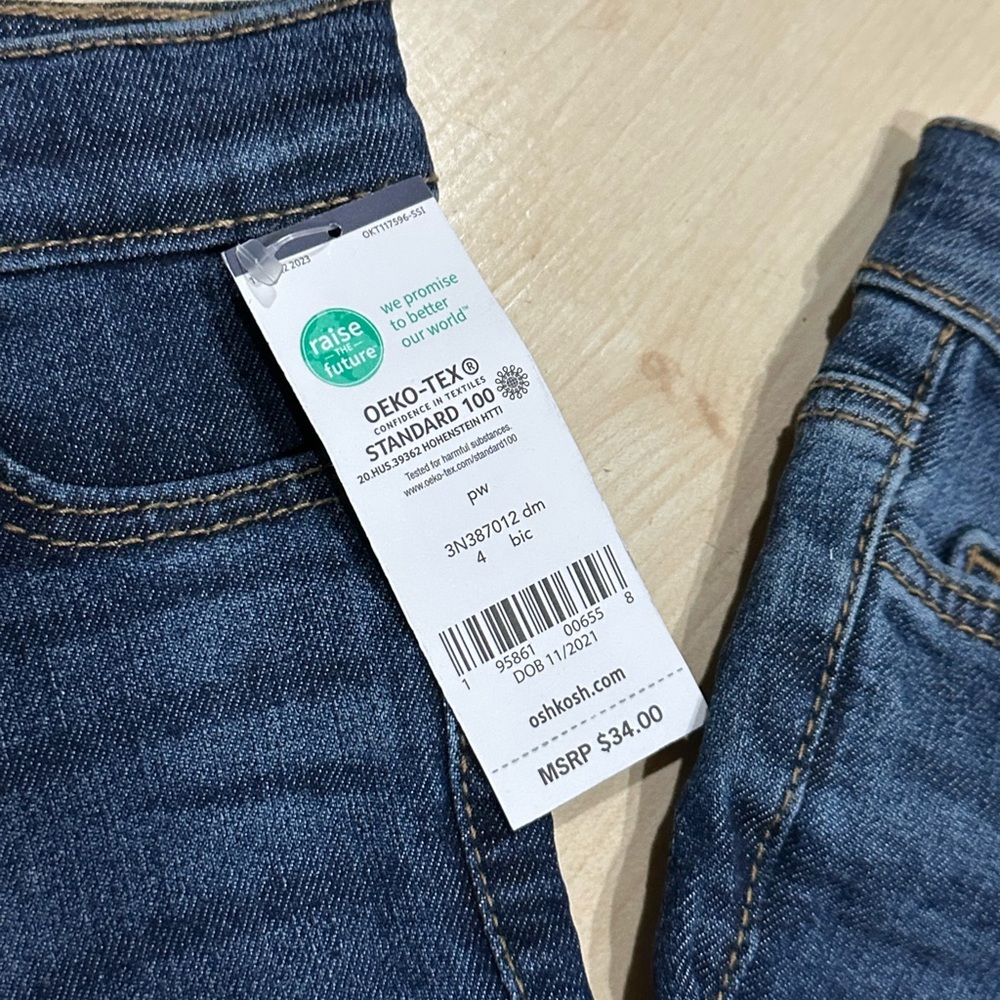 OshKosh B'gosh Kids Dark Blue Skinny Jeans for twins Brand new - Picture 2 of 4